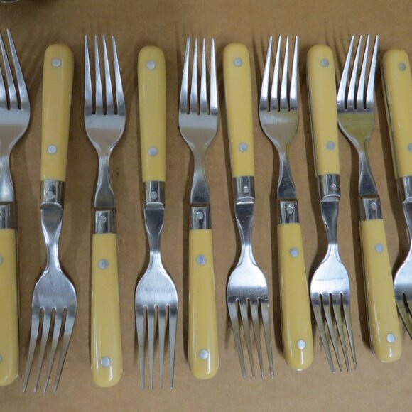 46 Pc Lot Assorted WF Mardi Gras Cream Stainless Flatware-Forks, Spoons & Knives - Picture 7 of 9